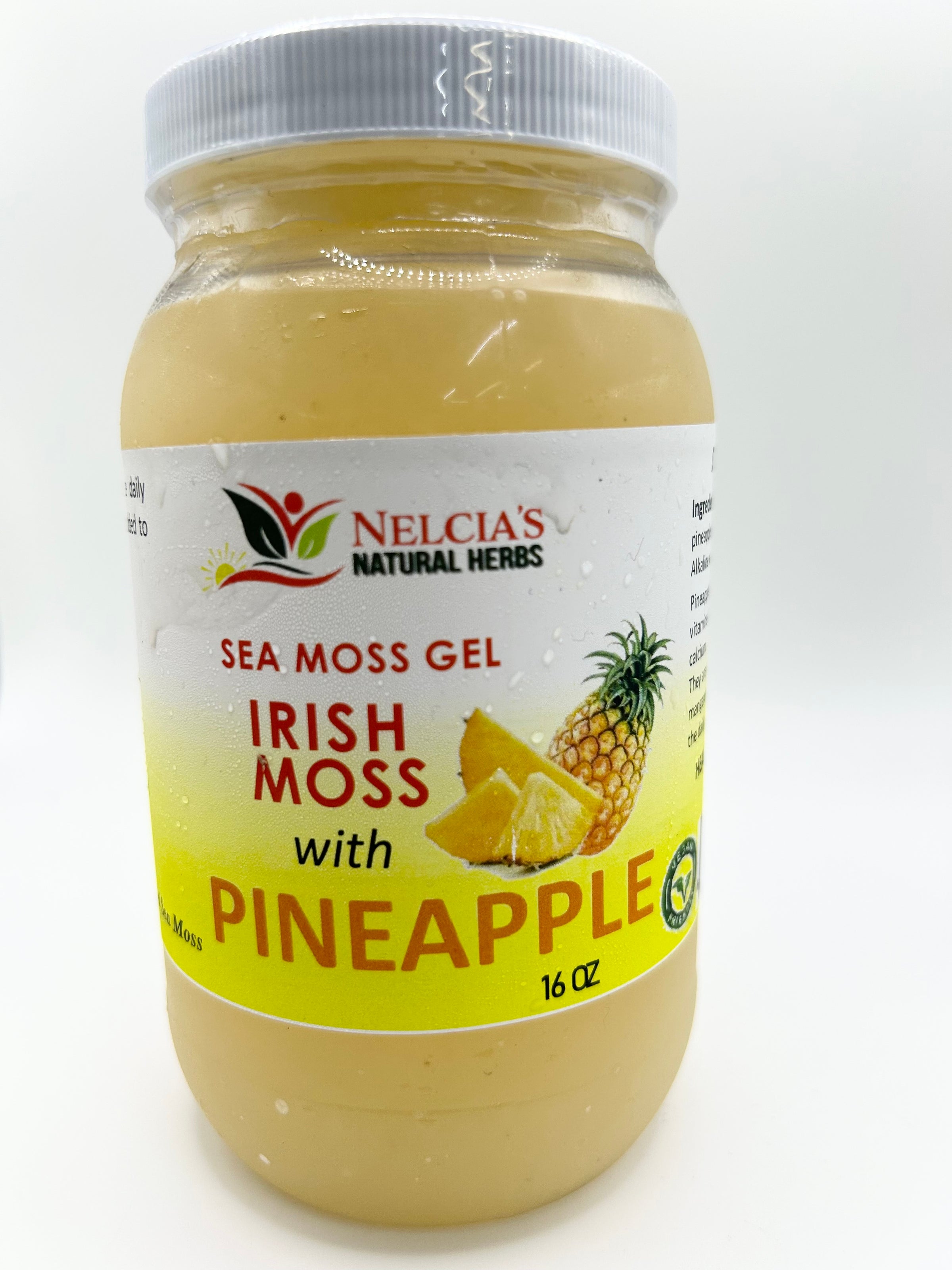 Pineapple Infused Sea Moss Gel 16oz | Nelcia's Natural Herbs