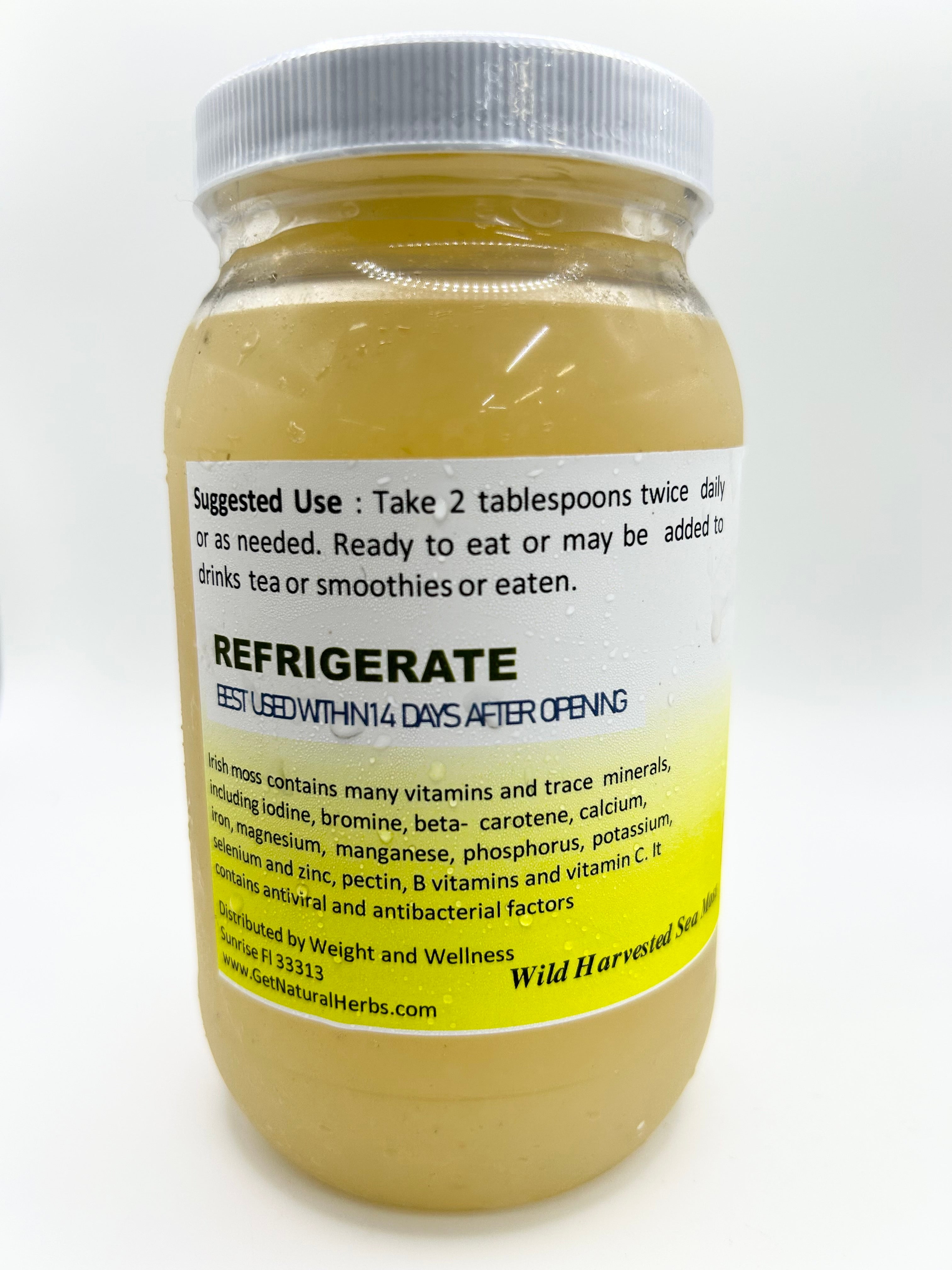 Pineapple Infused Sea Moss Gel 16oz | Nelcia's Natural Herbs