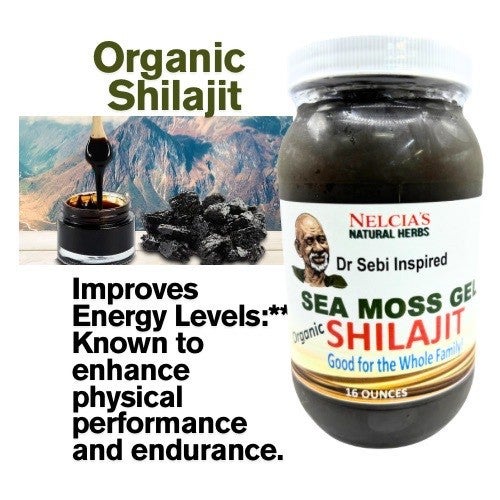 Shilajit Infused Sea Moss Gel from Nelcia's Natural Herbs (16oz